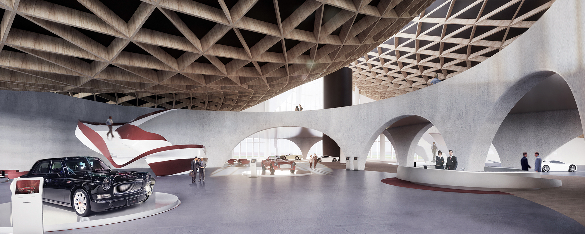 成都红旗汽车城展览中心——BEHIVE Architects 打造的地标性建筑-21