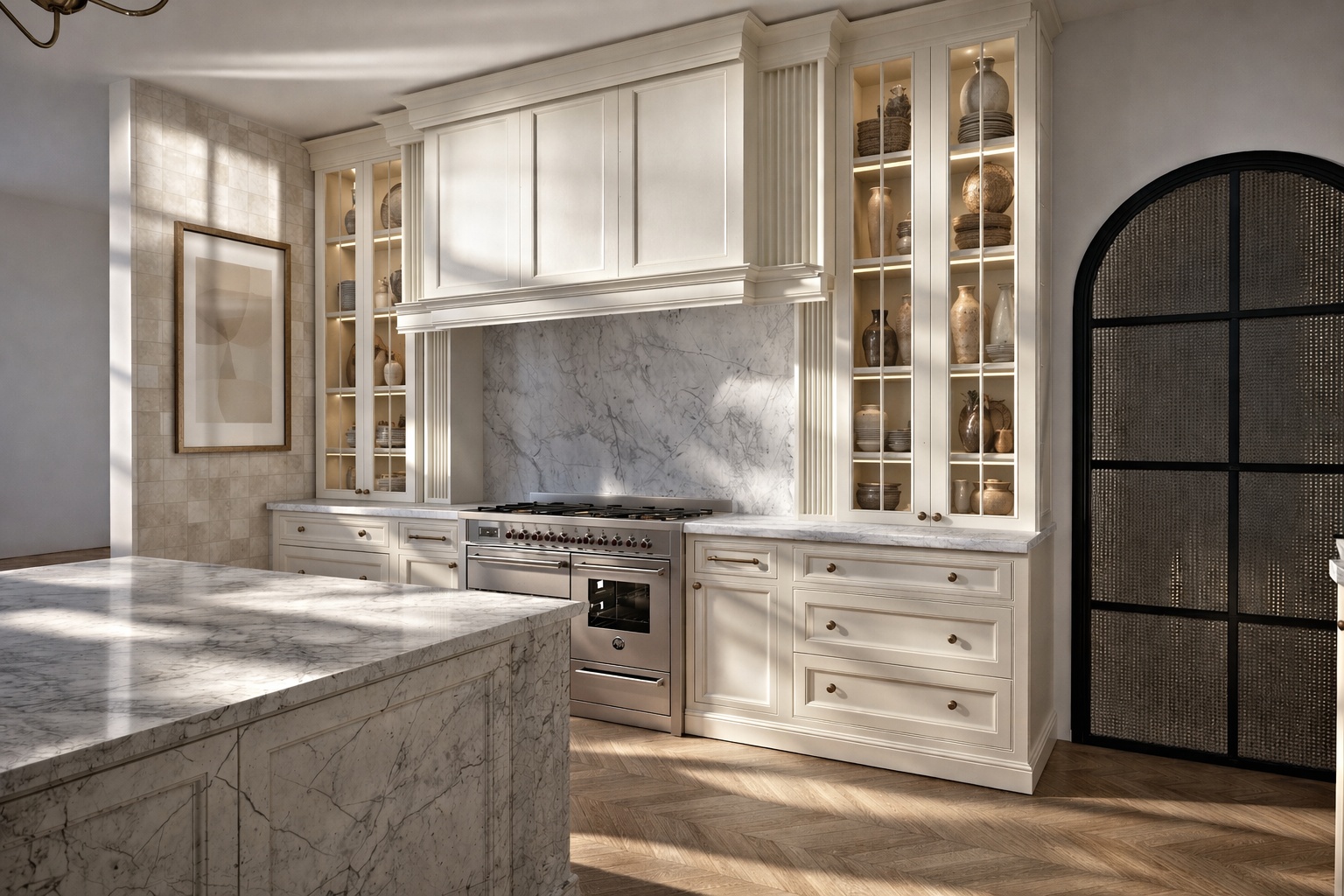 Modern Luxury Dining & Kitchen Interior Visualization-1