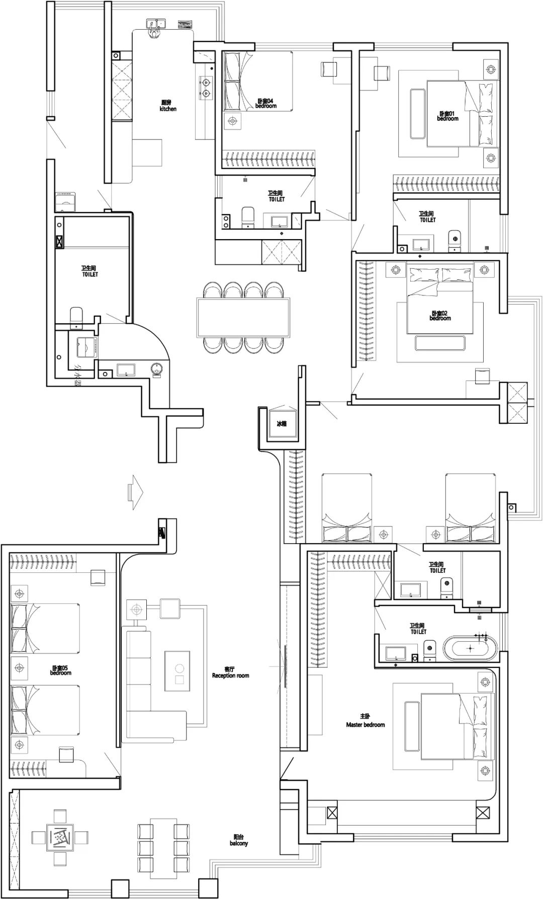 洛阳紫悦府意式轻奢大平层设计丨中国洛阳丨晟宁装饰工程有限公司-28