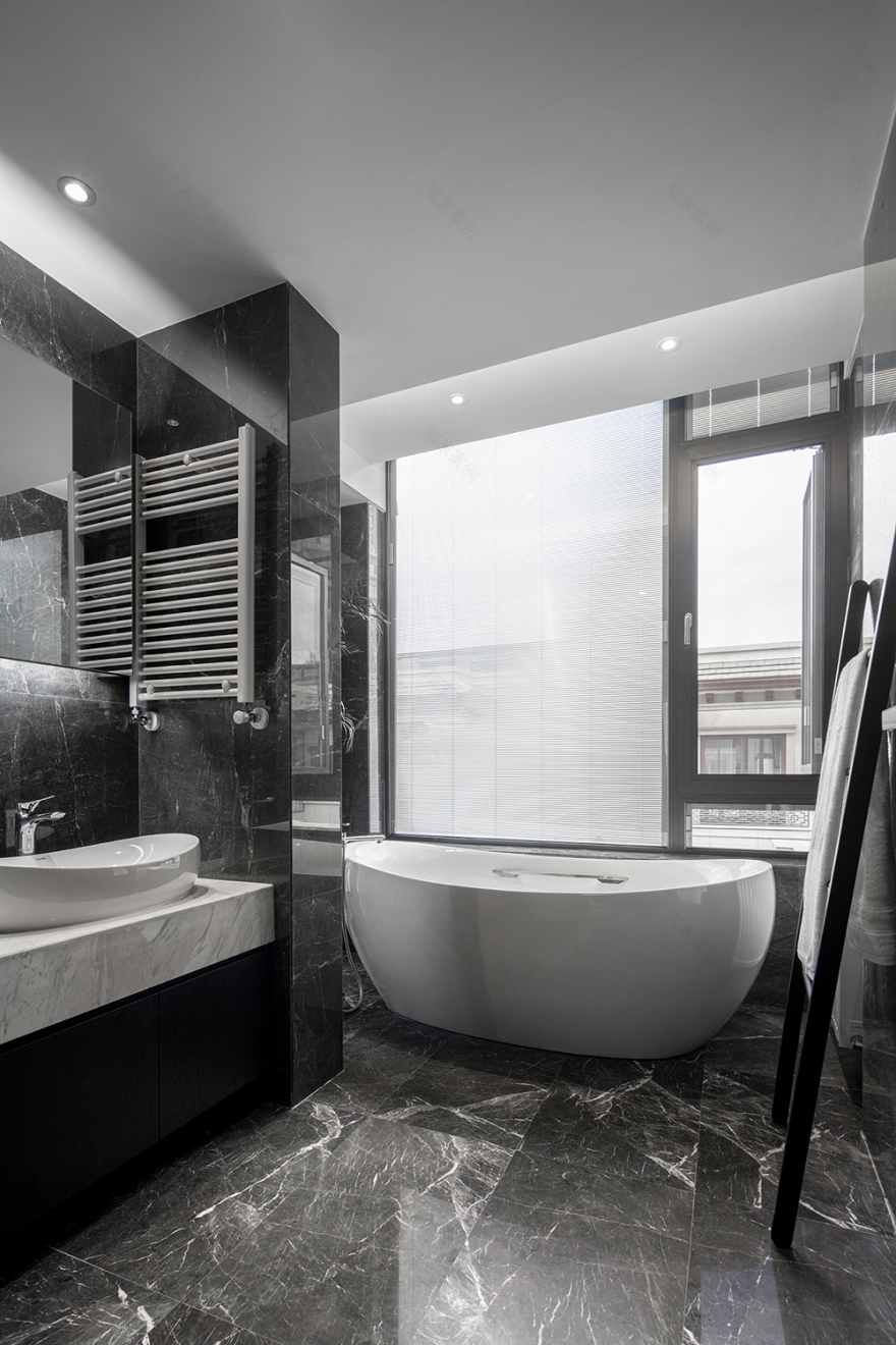 长沙 255㎡极简别墅,黑白灰演绎空间气质-47