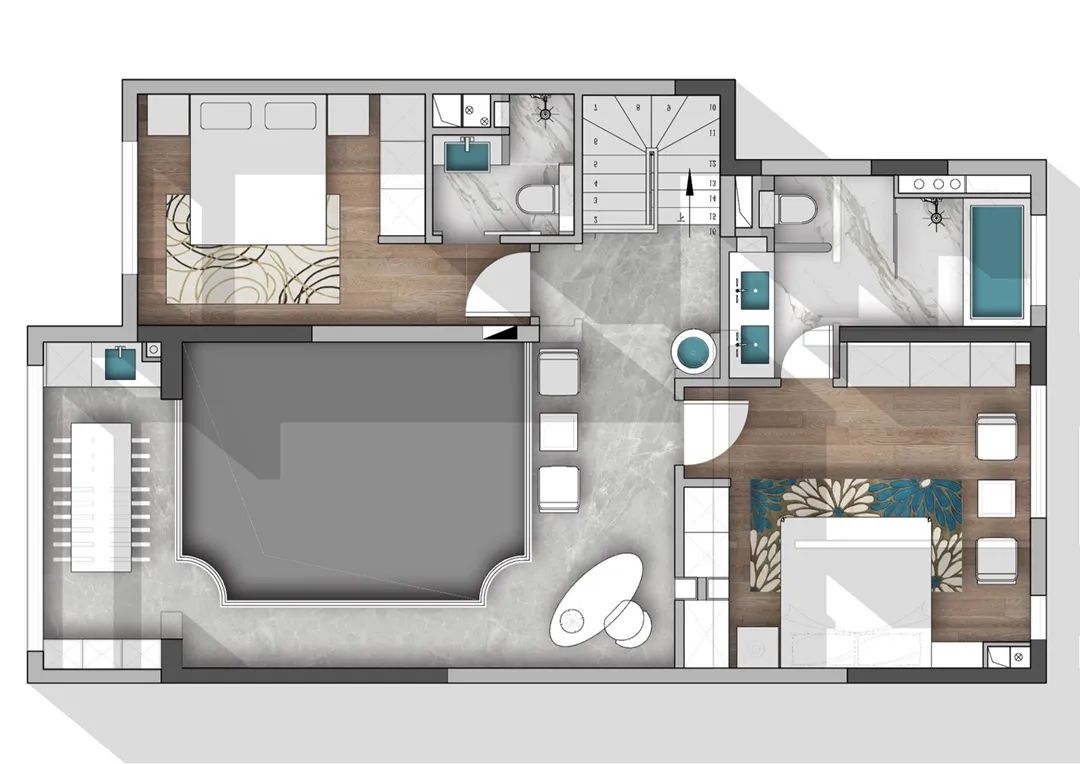 碧桂园·国湖中叠户型设计丨青马别墅空间设计-45