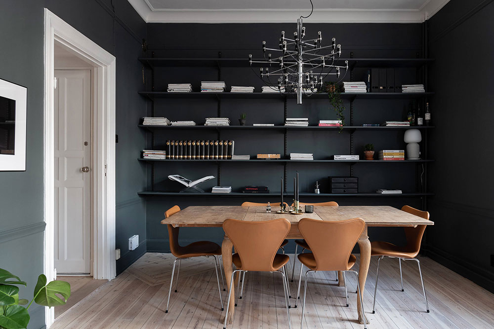 斯德哥尔摩 84 平米魅力暗色调公寓-7