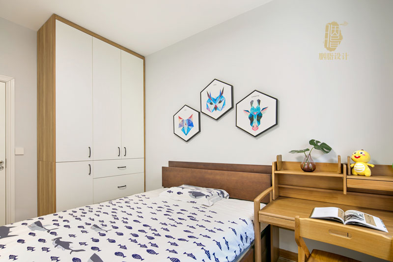 华南理工南秀村四口之家北欧风改造-35