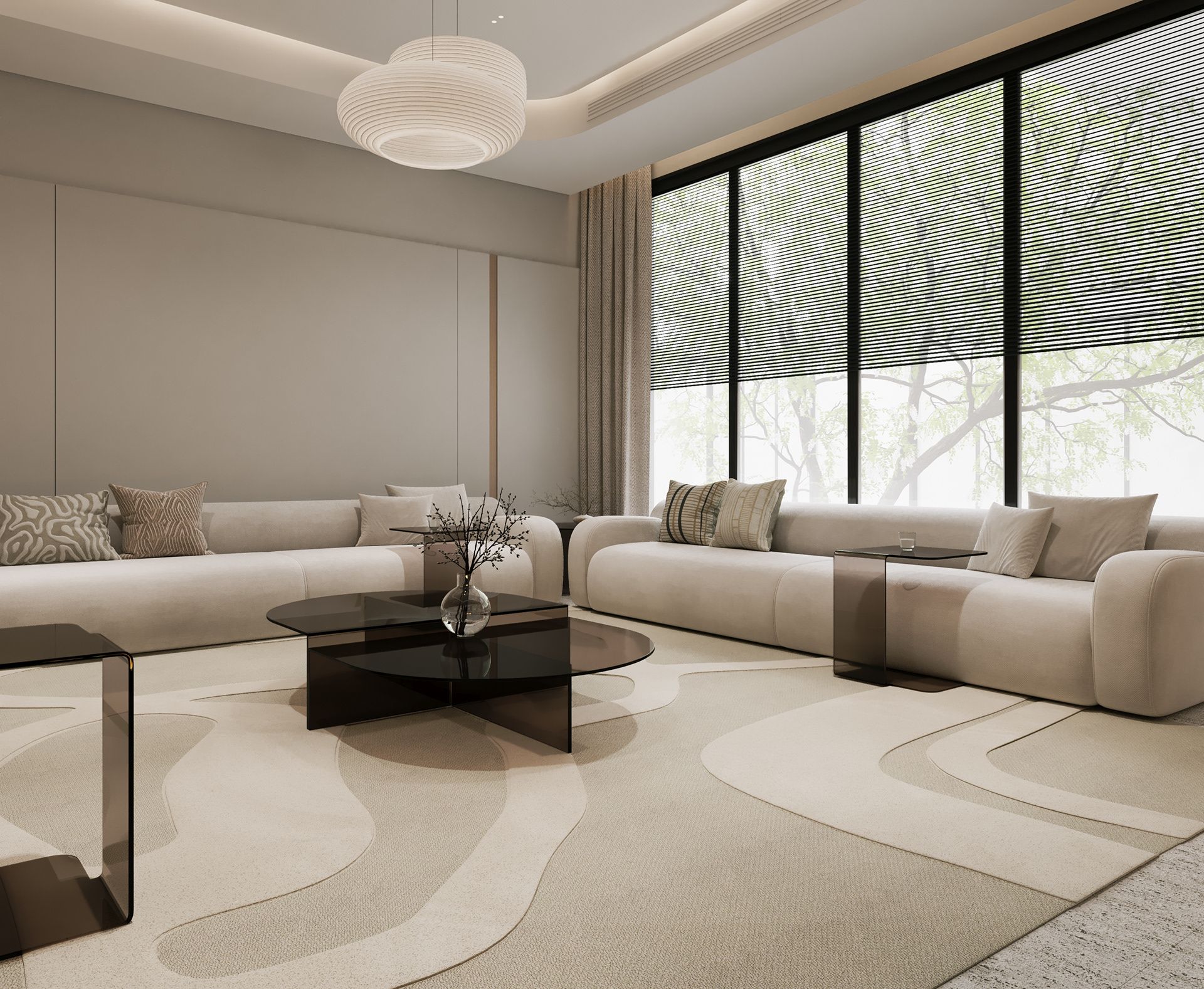 侘寂别墅
注:Wabi Sabi是源自日本美学的概念,一般译为侘寂 ,代表一种接受不完美、欣赏自然与质朴的美学理念 丨Mustafa Adel,EAVE INTERIOS-16