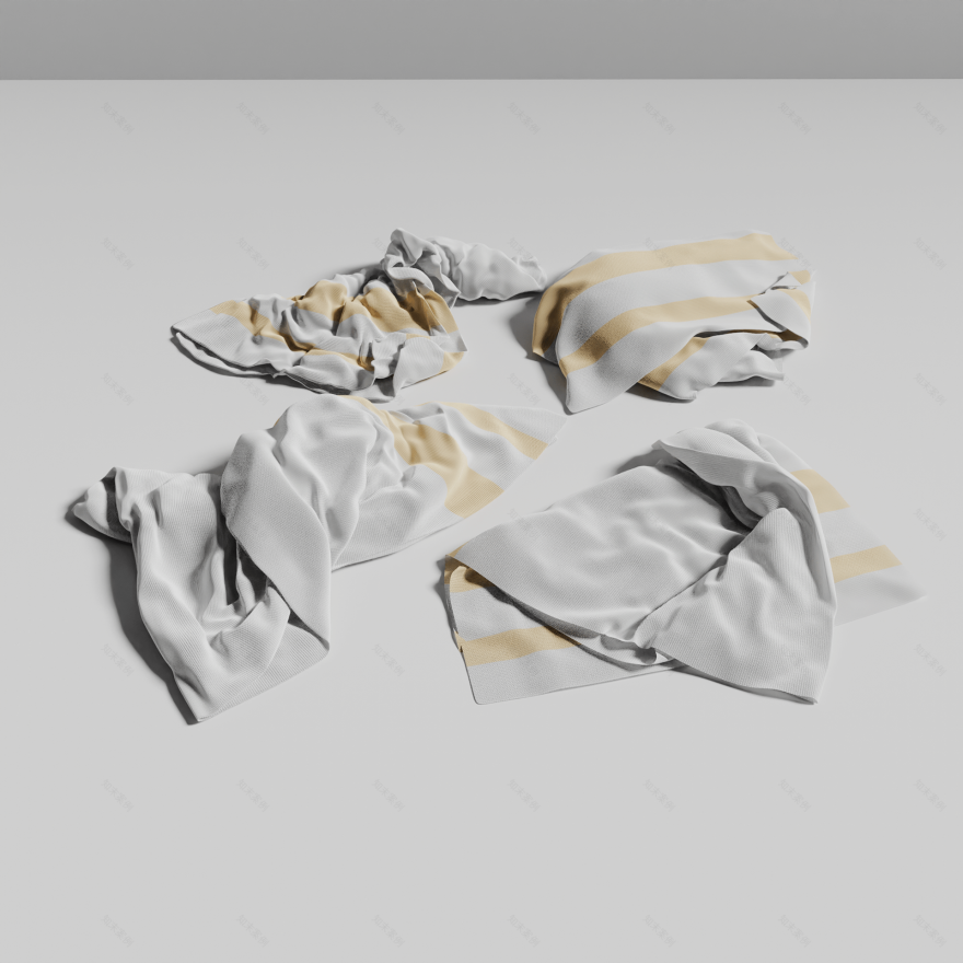 3D 毛巾模型-1