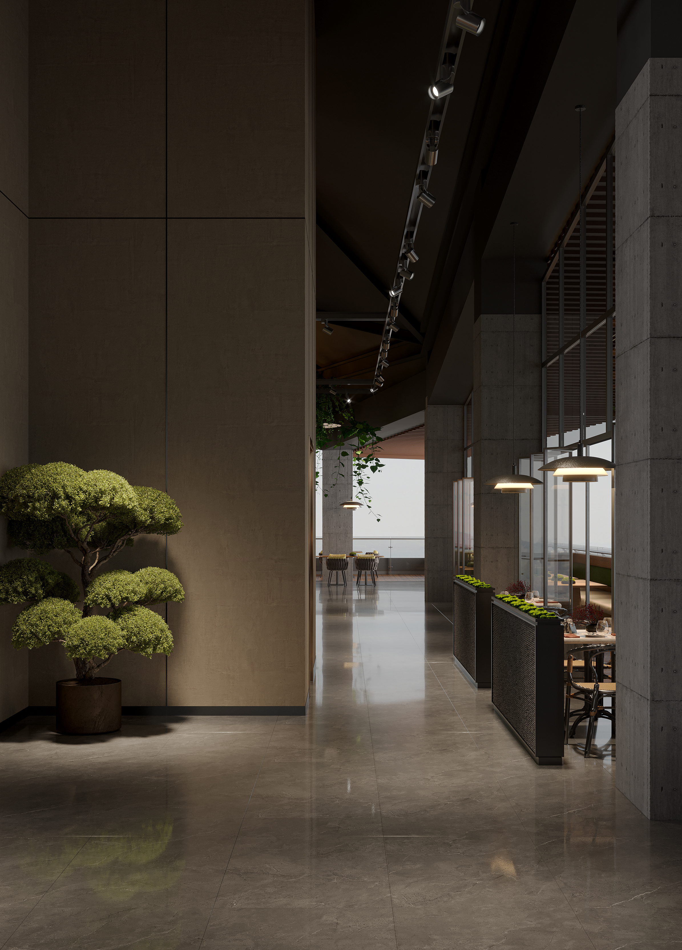 餐厅 （新中式跟工业风）混合-8