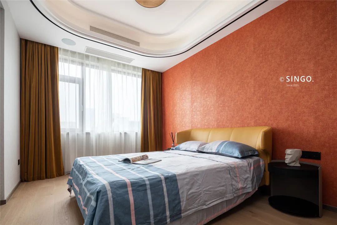 东方一品 | 现代婚房设计,色彩缤纷的温馨空间-67