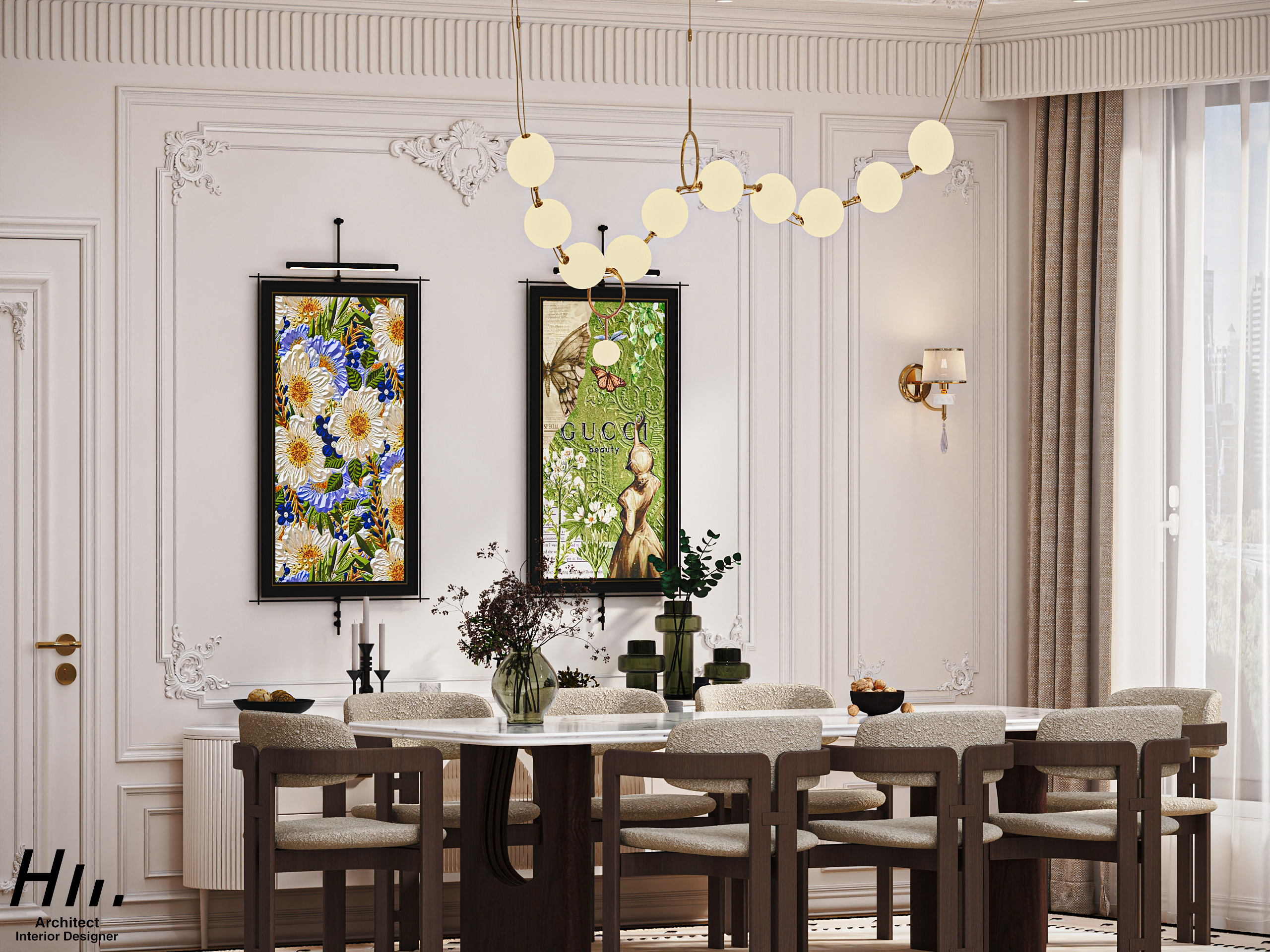 客厅与餐厅丨Hesham Mamdoh-12