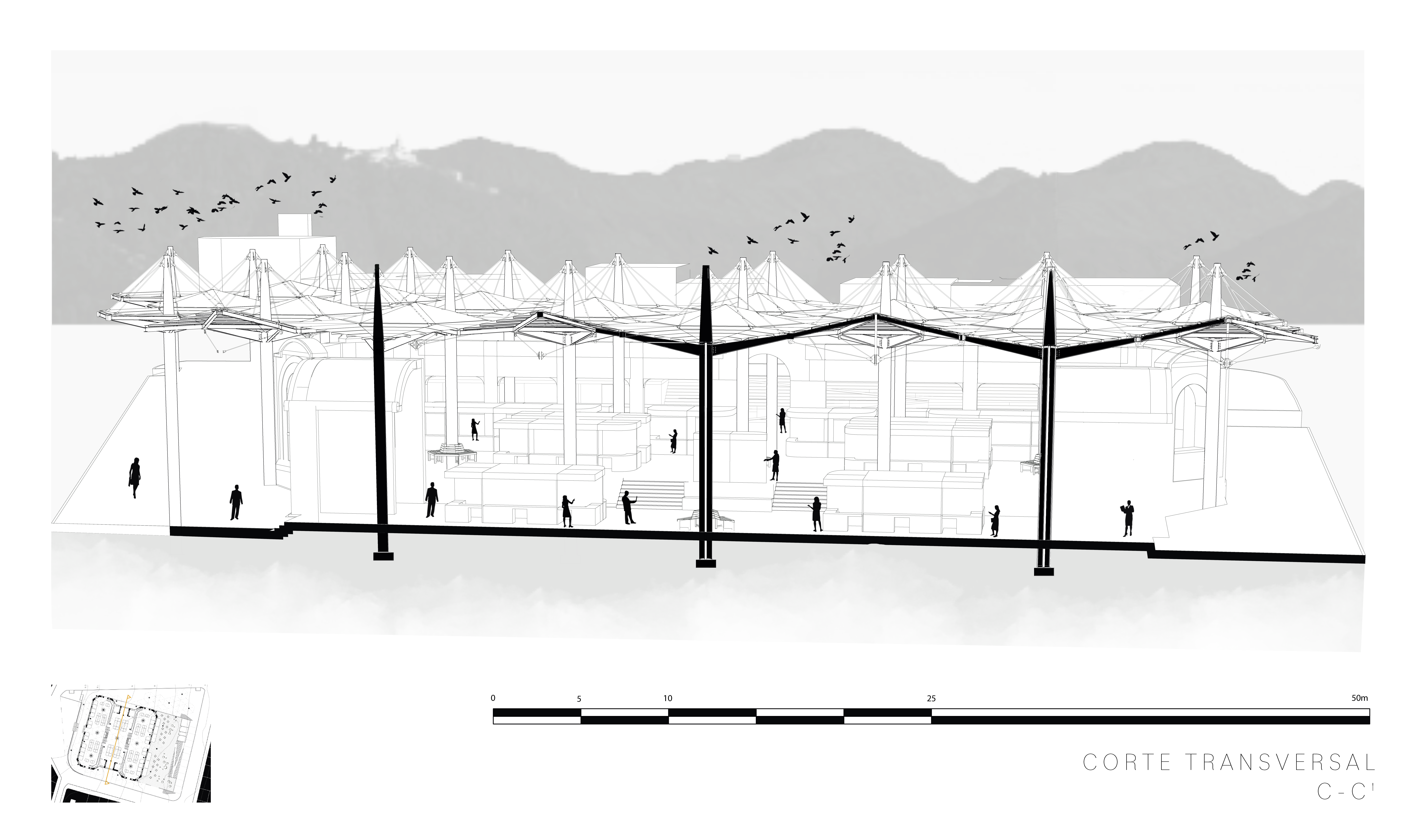 Mercado de las Cruces 广场市场屋顶设计丨哥伦比亚-28