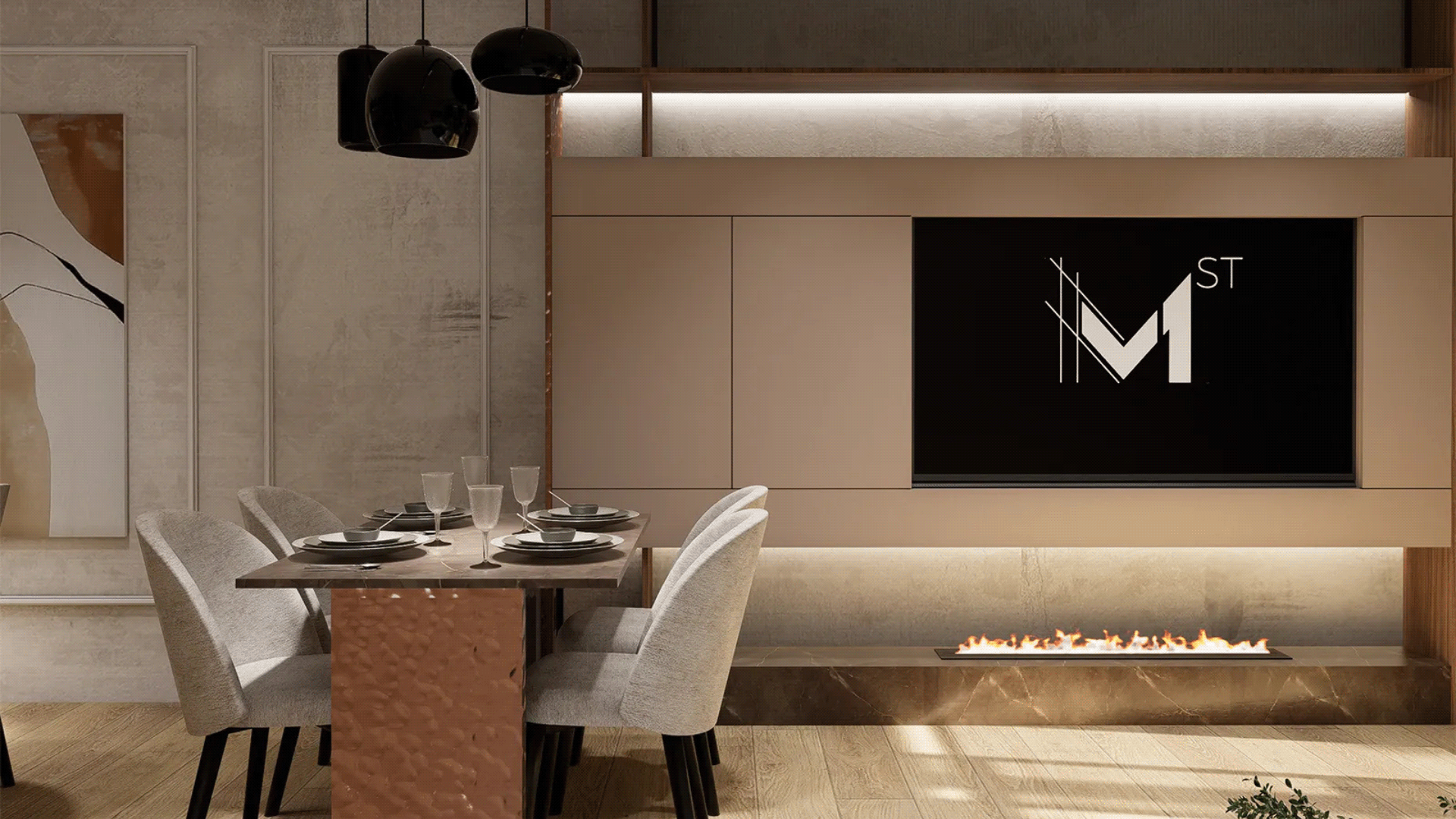 Man Cave – A Modern 100 m² Apartment by M1st Design-18