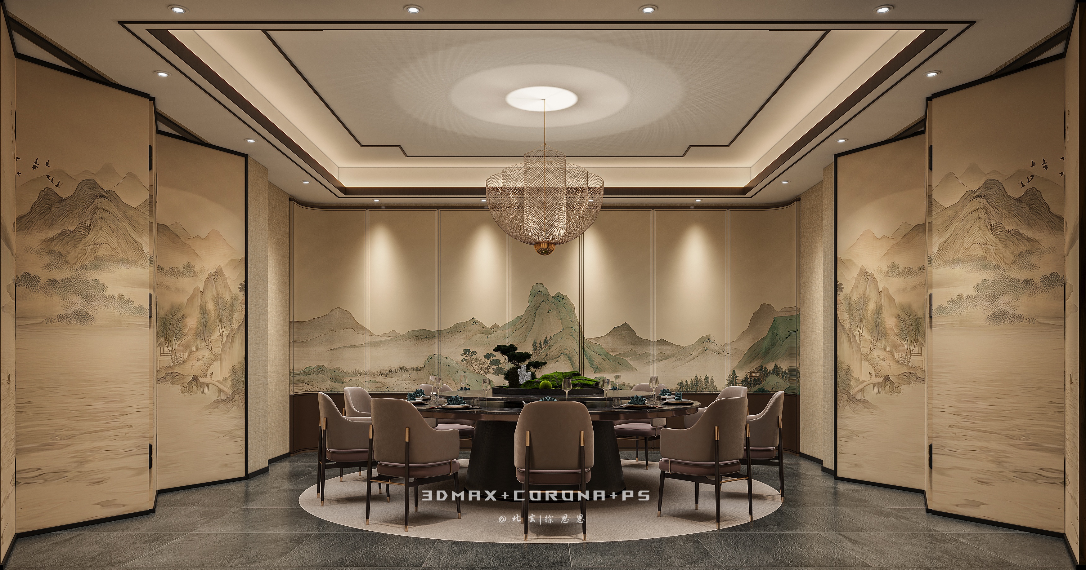 竹影山光里的雅宴：当新中式遇见当代奢居-9