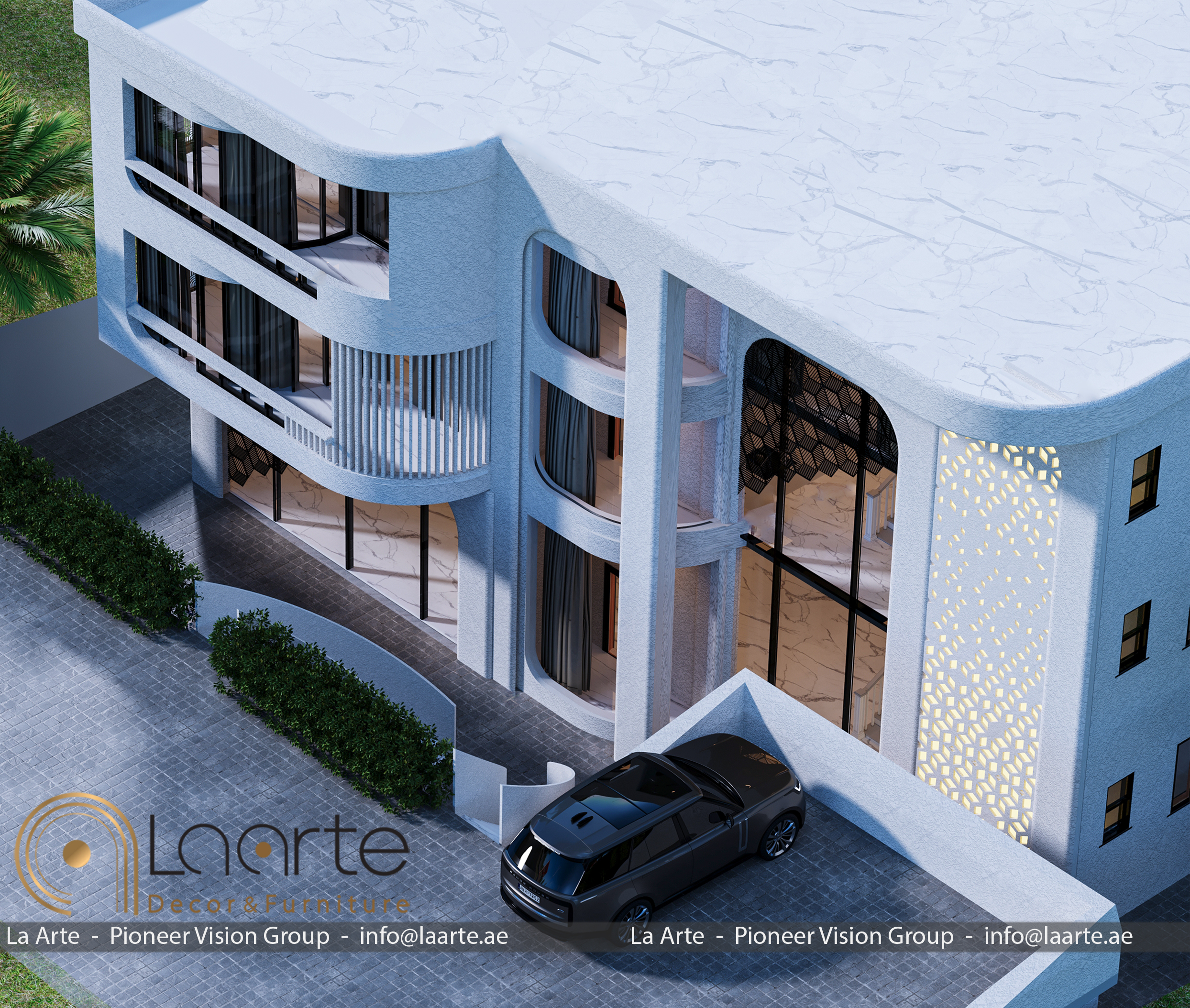 New Arabic style house exterior in Europe-11