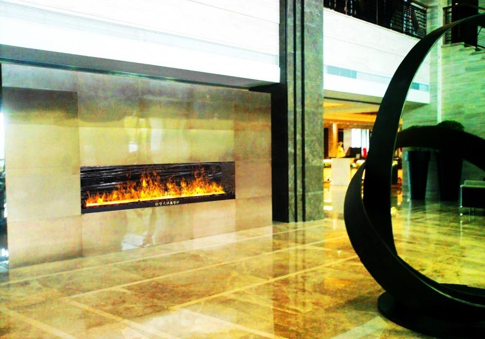 现代客厅财位设计 | 长条伏羲 3D 雾化壁炉-4
