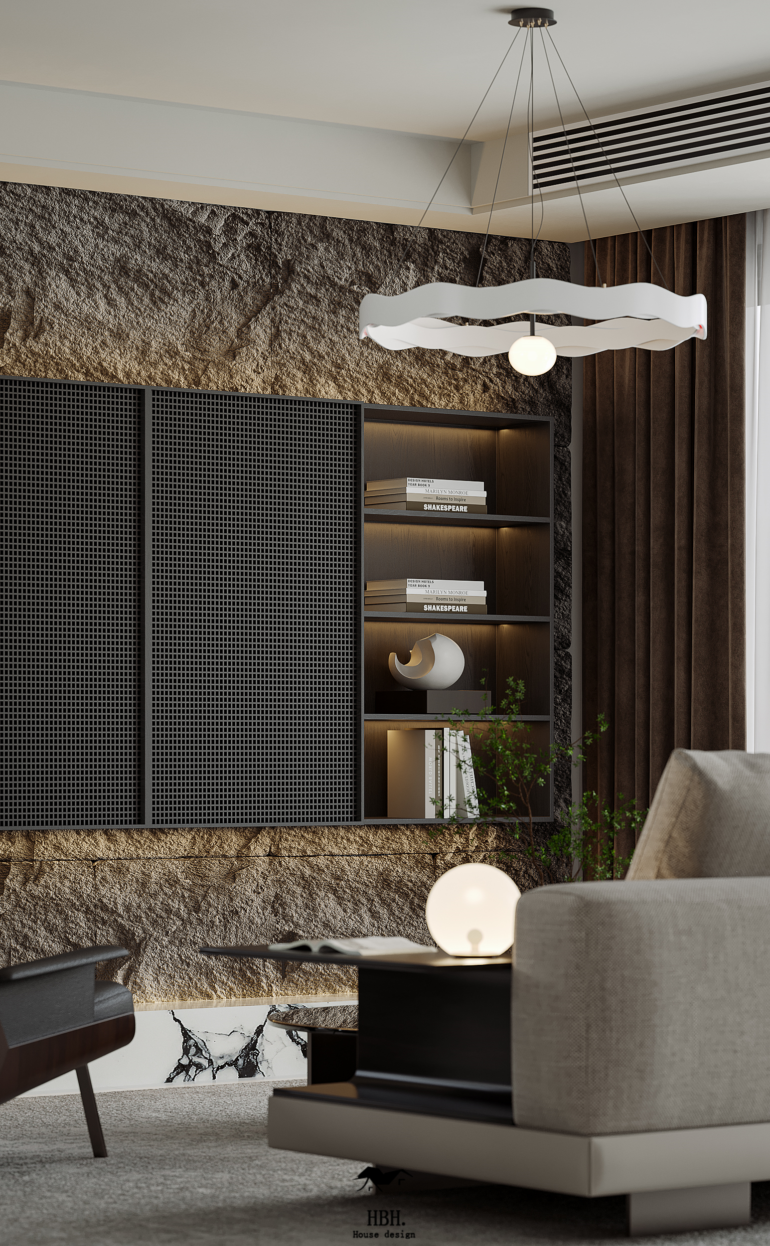 一套黑白灰别墅设计-7