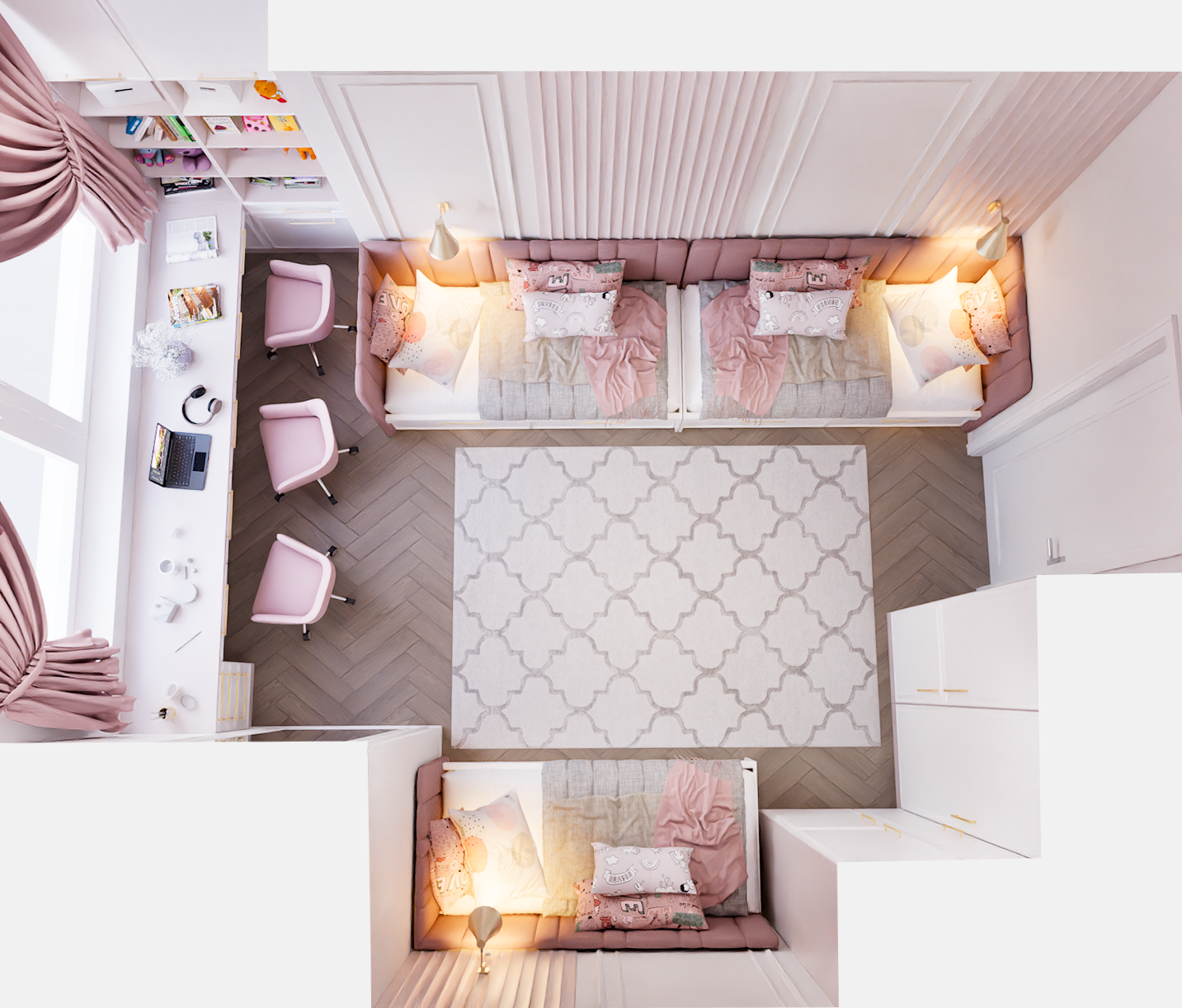 Bedroom for three girls-8