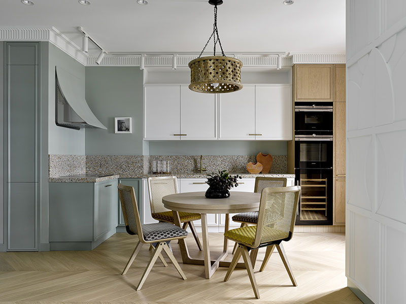 莫斯科现代薄荷绿公寓-4