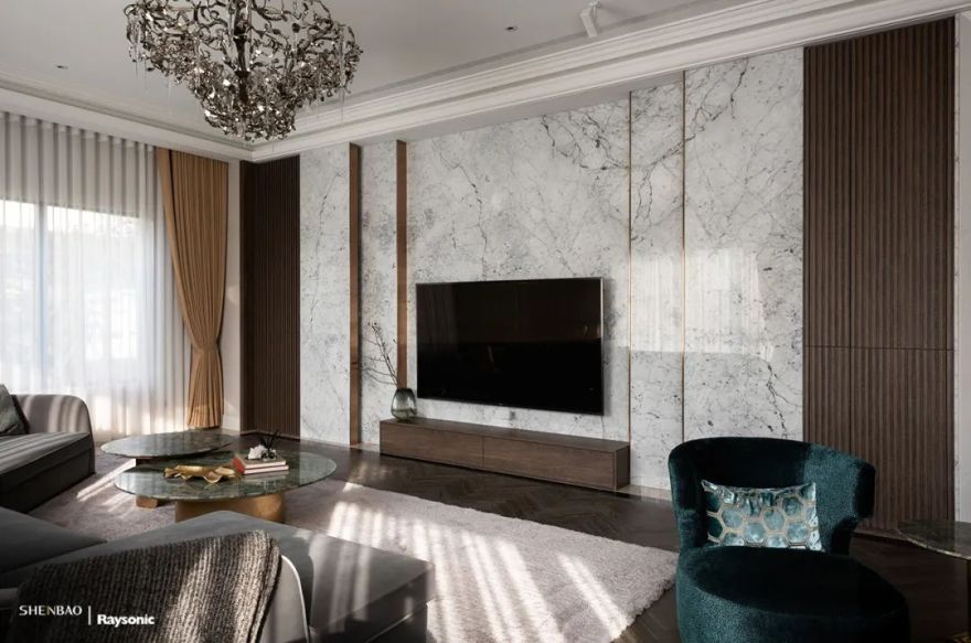 新古典豪邸梦,精工板材设计展现无遗-11