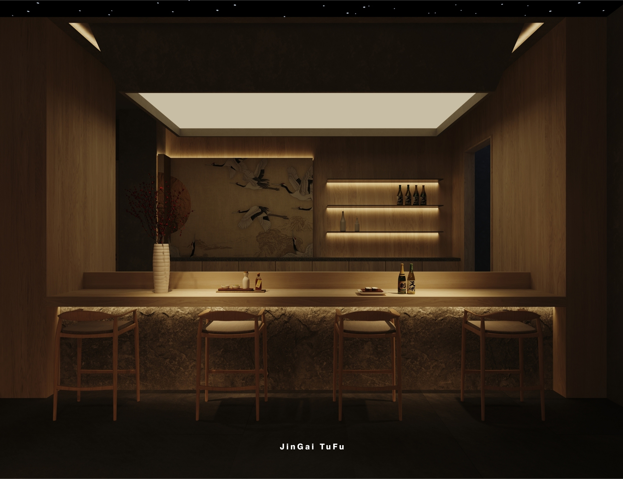 日式宁静餐饮空间设计丨图夫 x 金该-9