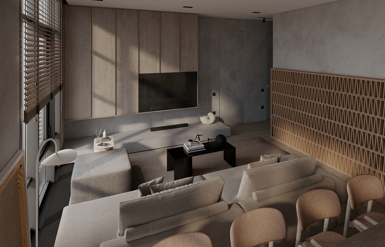 120 平北欧风暖色系日景夜景设计案例-10