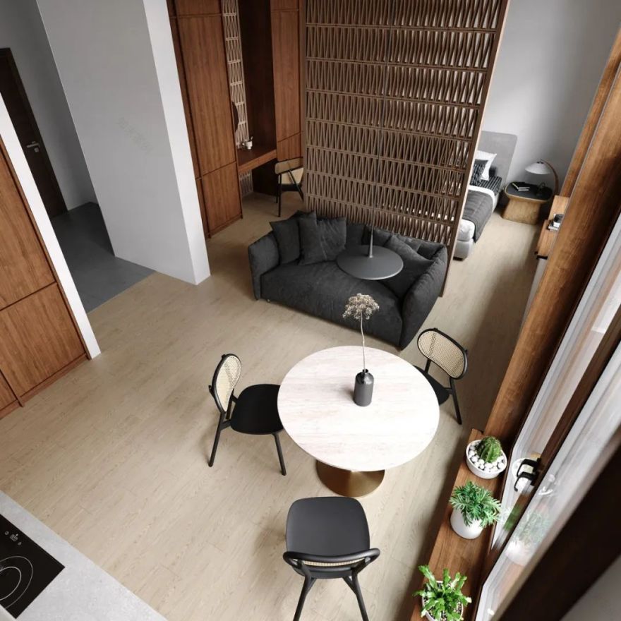 迷你公寓的完美设计——温馨、实用、简约-9