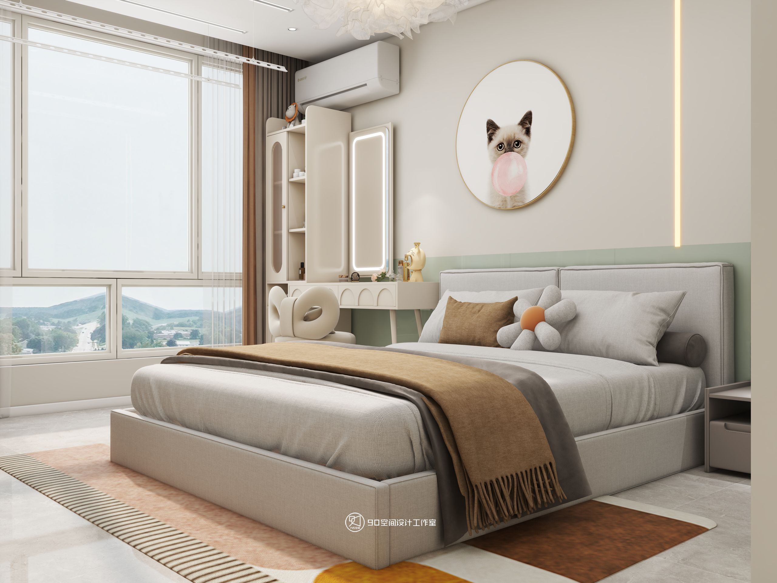 90 空间设计∣128㎡北欧奶油风-23