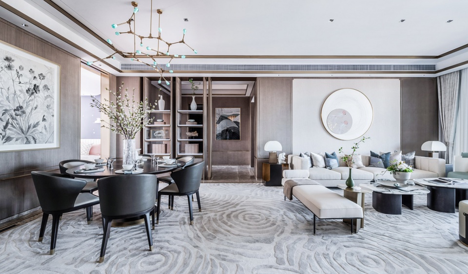 惠州蓝光半岛公馆 | 灰色调演绎现代东方奢雅-5