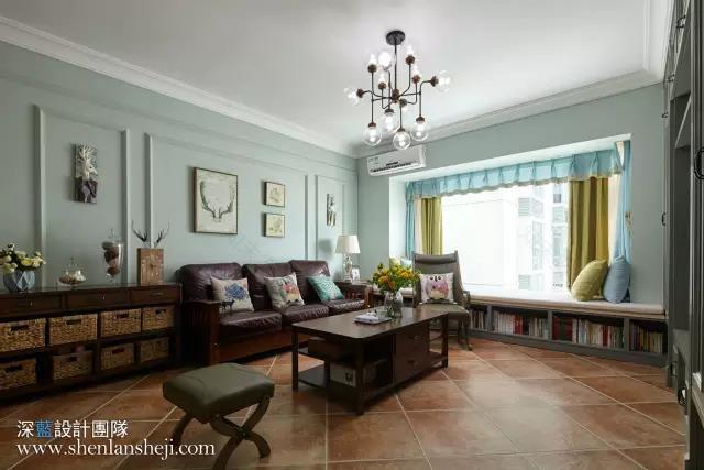 夏日抹茶——120㎡简约美式小清新-0