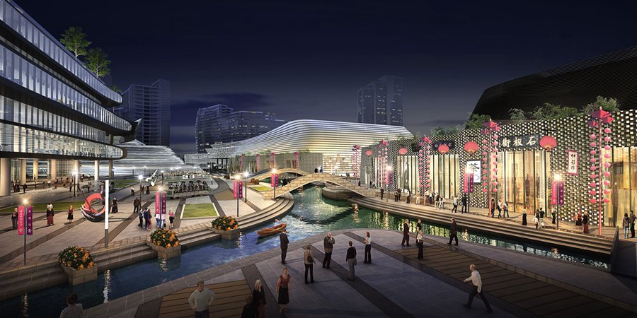 宁波市鄞州南部商务区门户区设计方案丨中国宁波丨amphibianArc,合作方为宁波鄞州建筑设计院-12