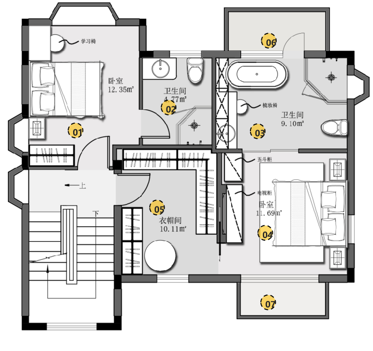 上海虹桥高尔夫别墅 | 无垠设计研究室的现代别墅美学-39