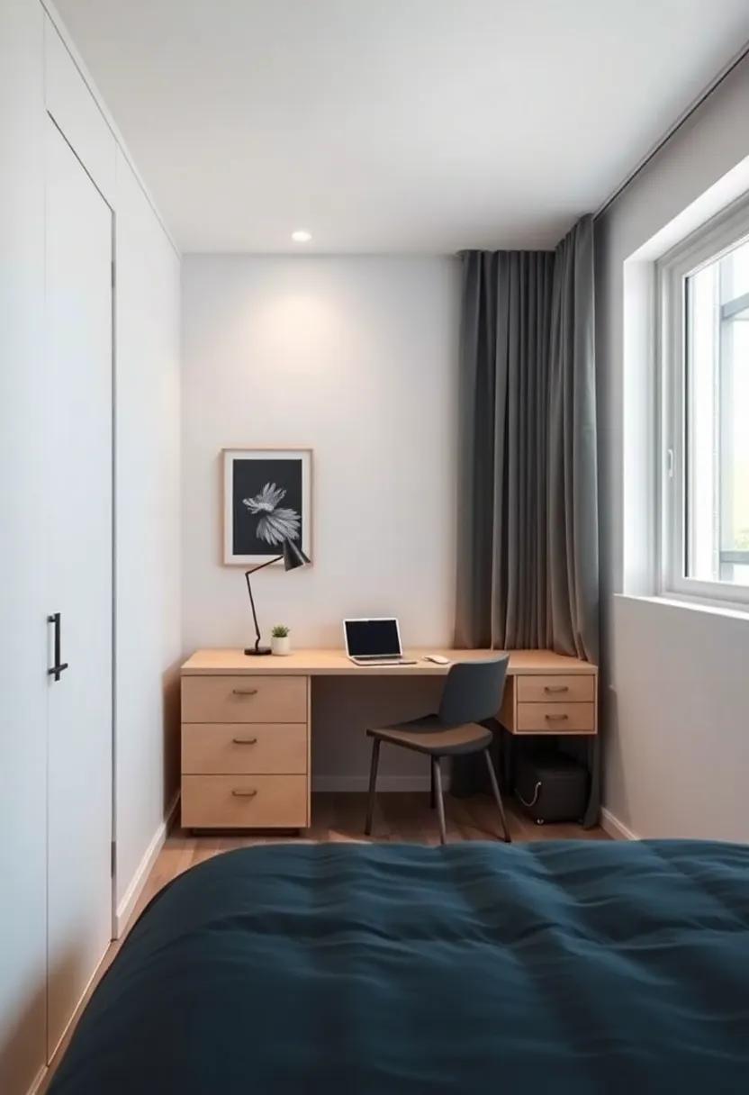 用时尚角落书桌改造小卧室-129