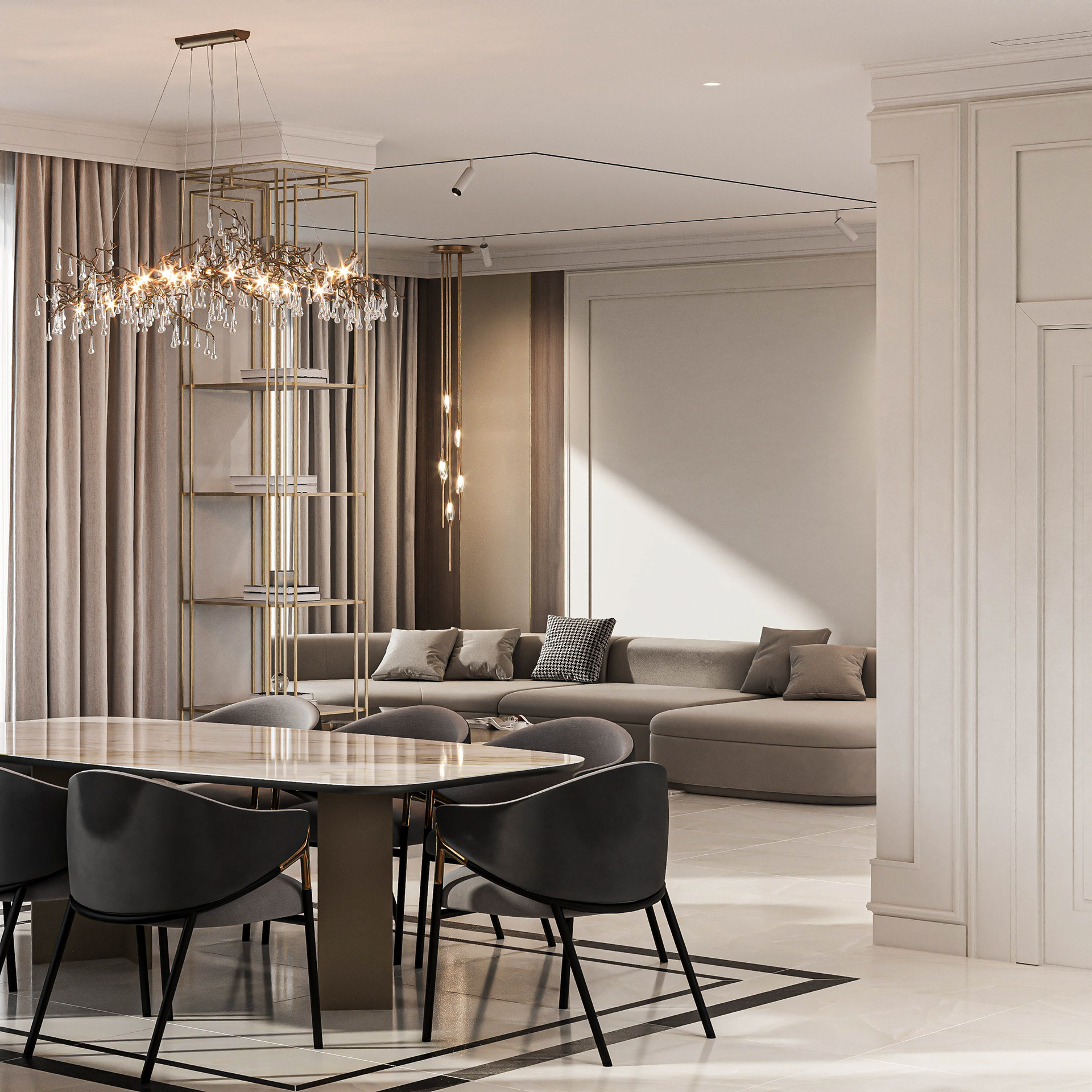 220平米两层住宅室内设计-14