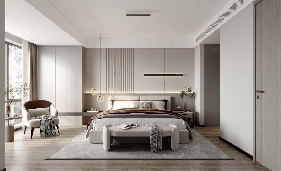 卧室床头背景墙设计灵感大全,美翻你的家!-43