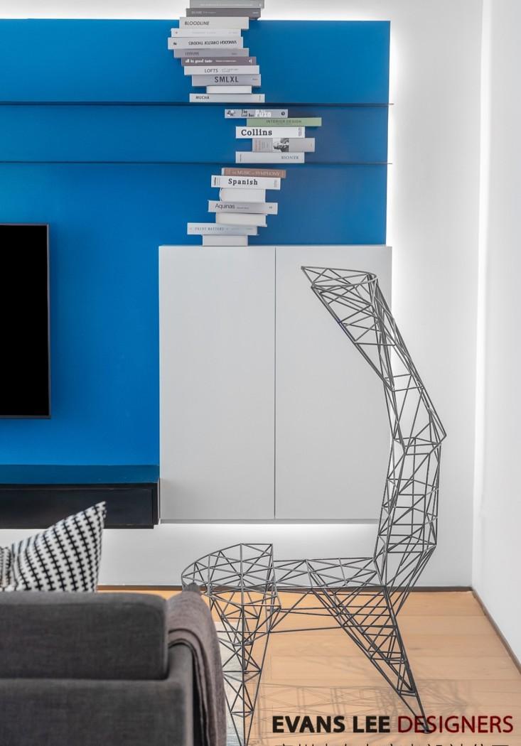 李友友纯净蓝白空间设计 | ELD 游戏设计师的家-5