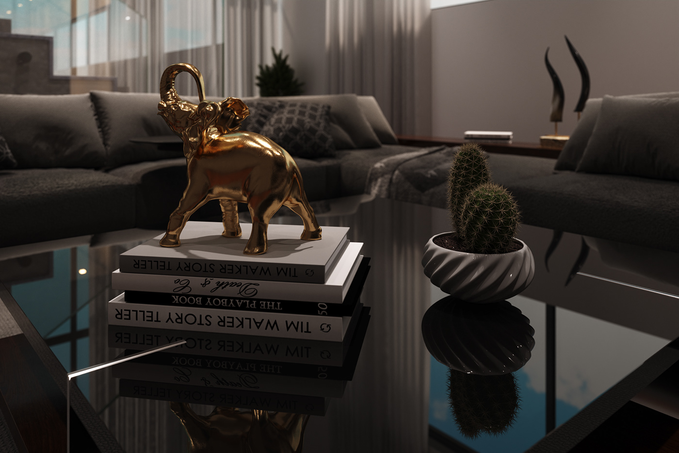 CGI  HN HOUSE · 现代家居设计丨Preview Pictures Animation Studios-6