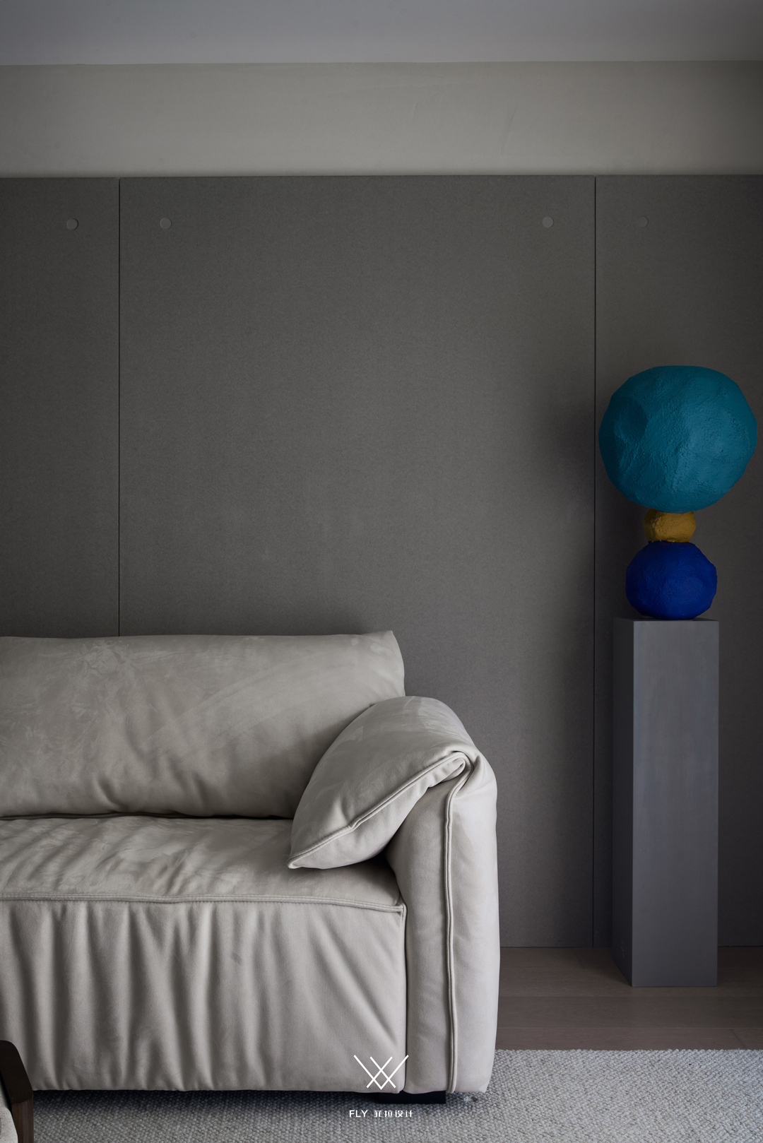 浙江杭州「万家星城」三室两厅现代侘寂空间设计丨中国杭州丨菲拉设计-50