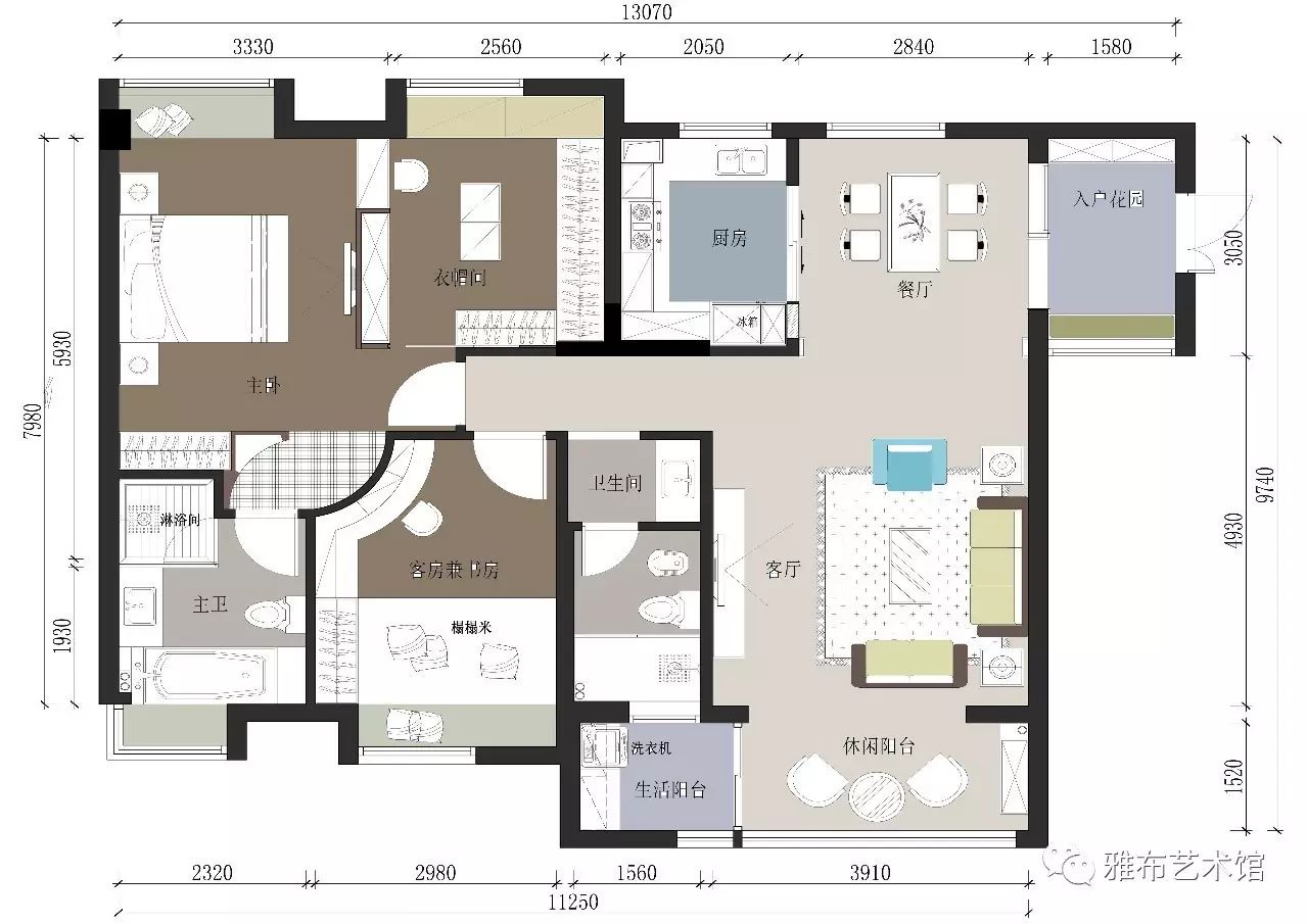 大城小院 122 平美式风格设计，温馨优雅生活情调-10