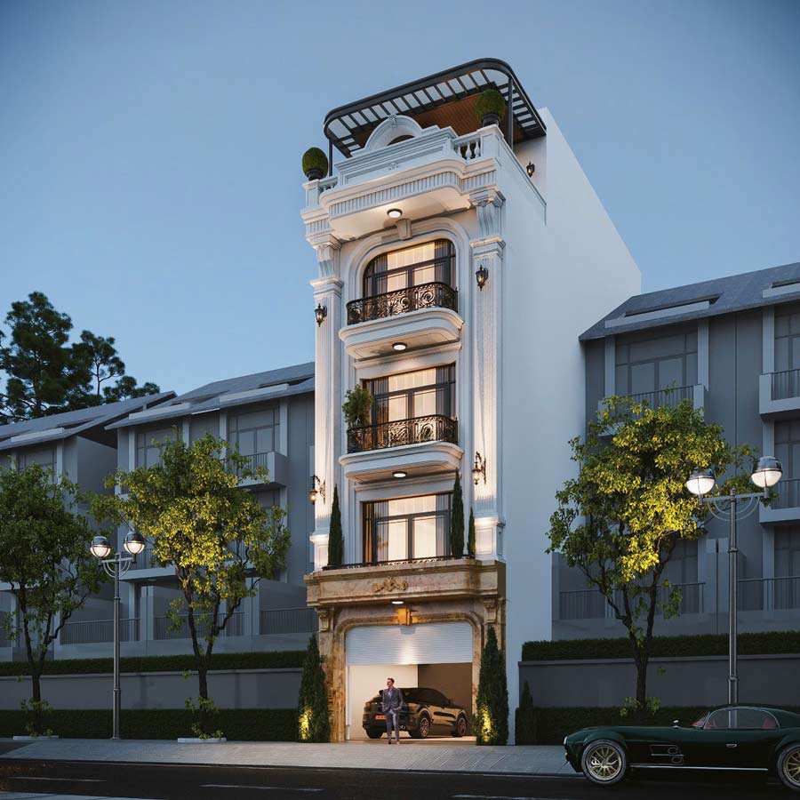 65+现代古典风格街边住宅设计案例-14