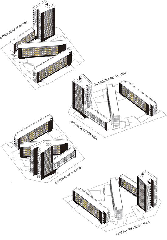 Madrid 双塔公寓 | 融入公园的城市建筑-18