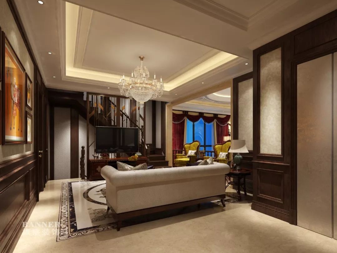 西安绿地生态城别墅 | 美式风格的家,温馨而典雅-107