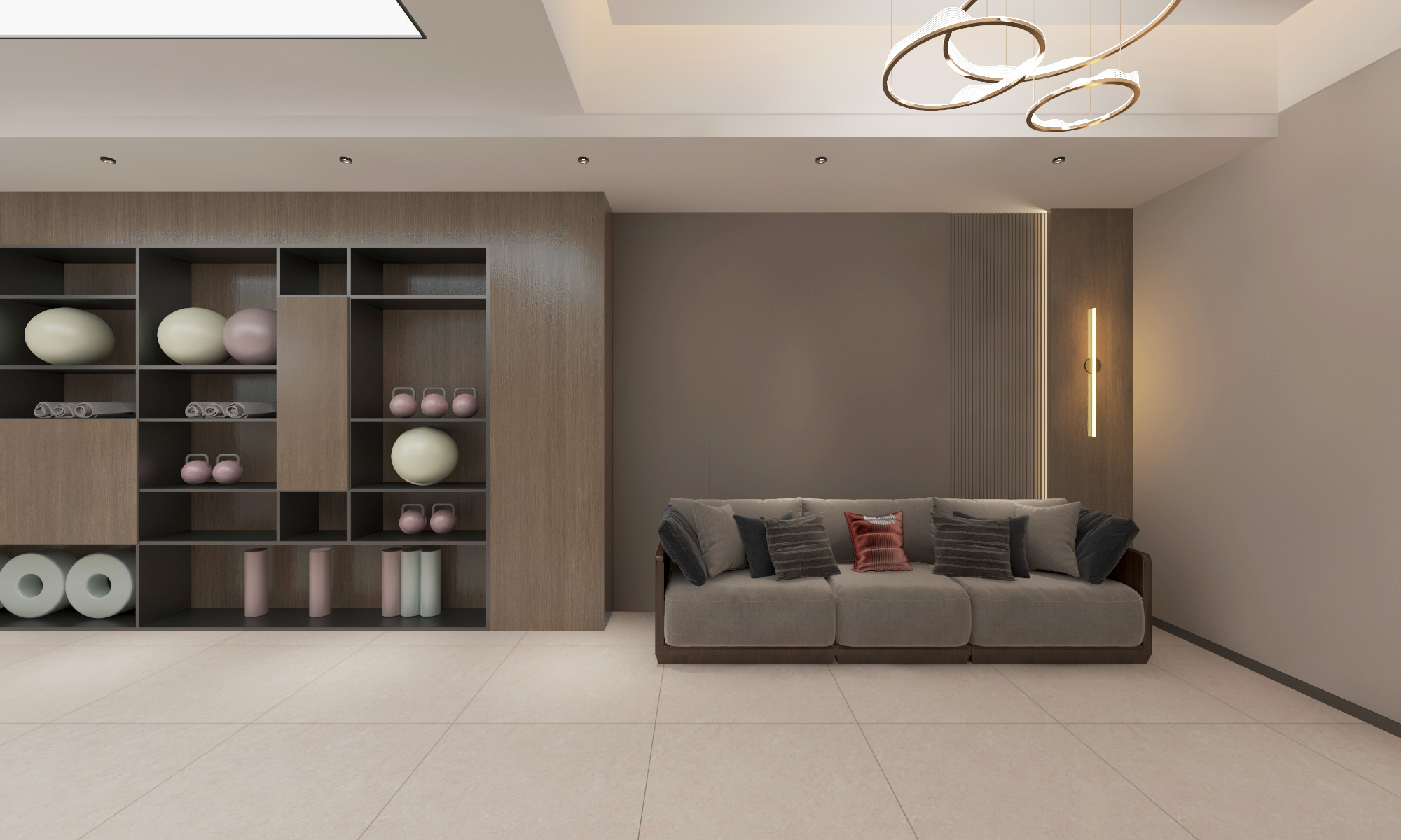 现代风格别墅//对比不强烈的简单的大空间-28