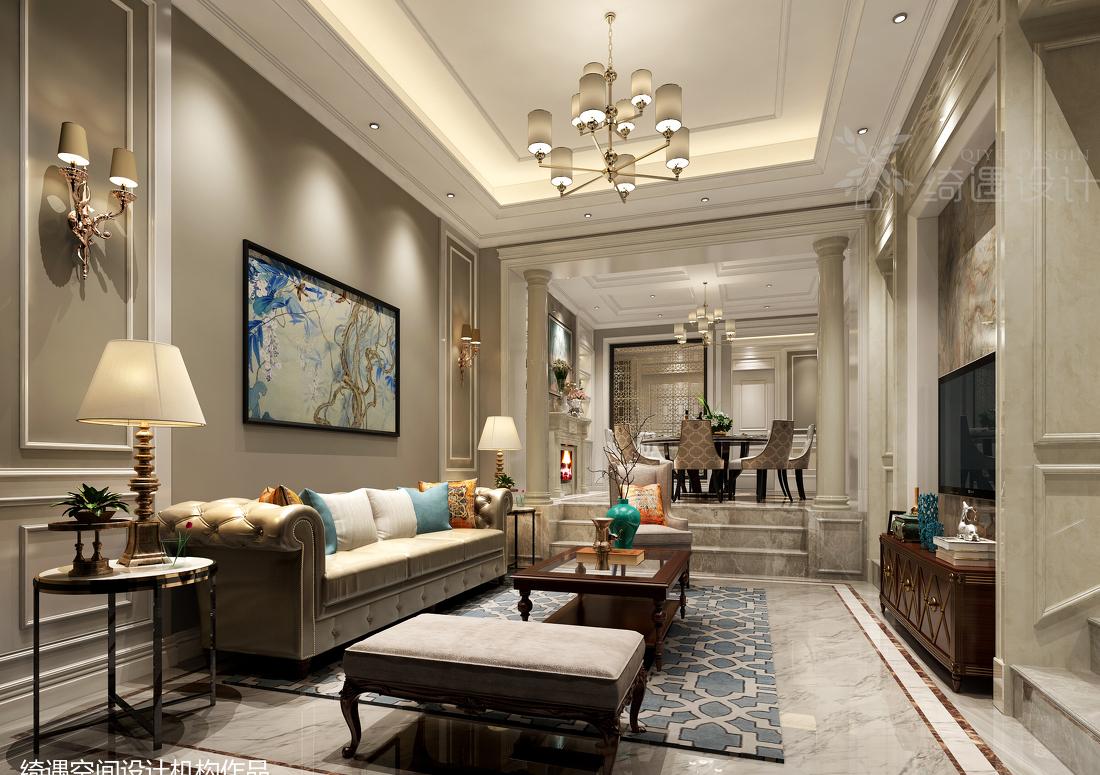 
现代美式别墅——绮遇设计机构 -0