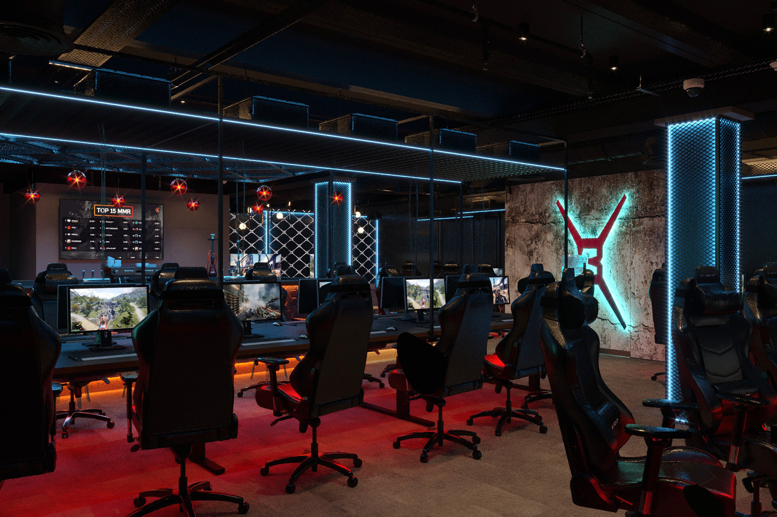 Кибер клуб X3 200м² — портфолио бюро ARXY-11