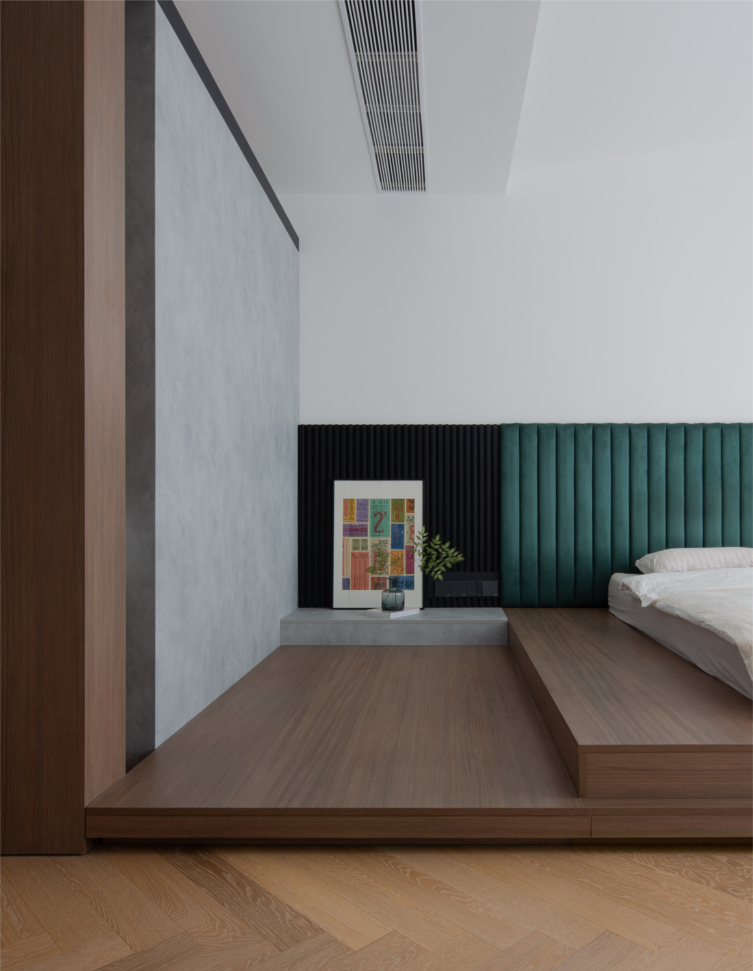 200㎡大平层现代简约风黑白艺术空间-17