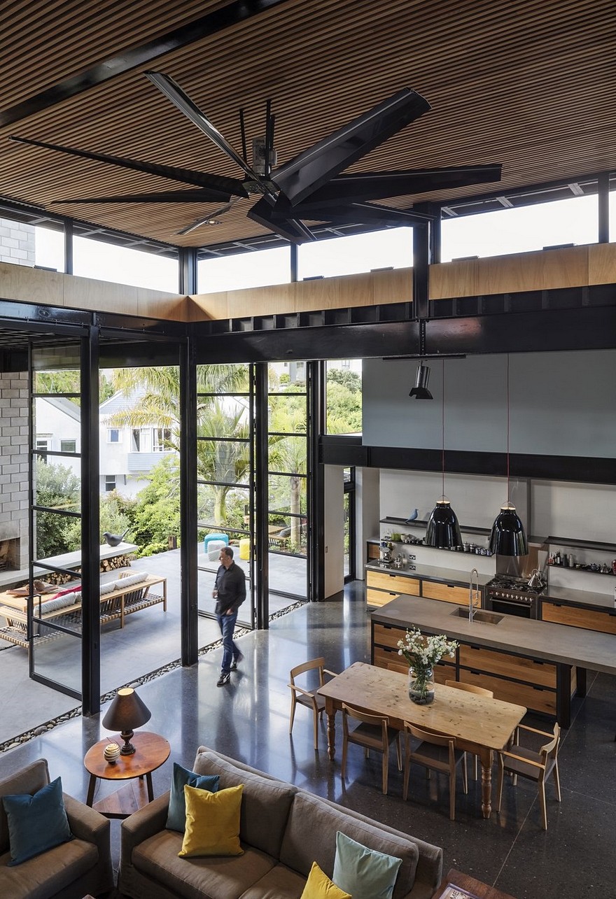 Double Height Living Spaces Add Drama to This Industrial-Style House-10