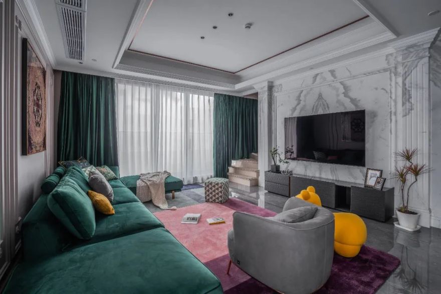 英庭名墅复古轻奢别墅设计丨尚层别墅装饰-16