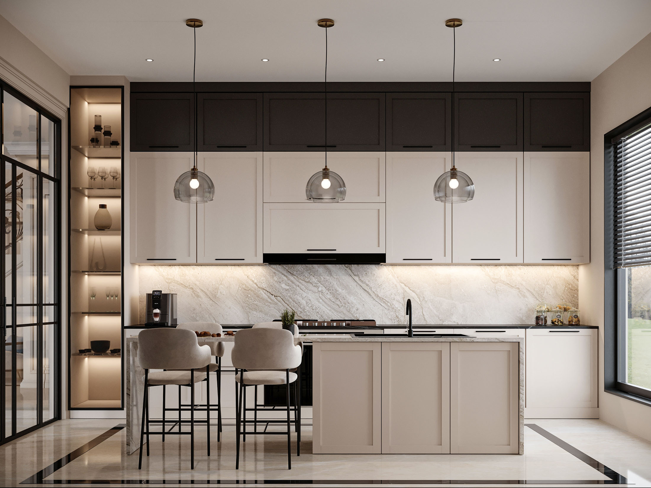 "Timeless Elegance: New Classic Style Simplex Villa"-36