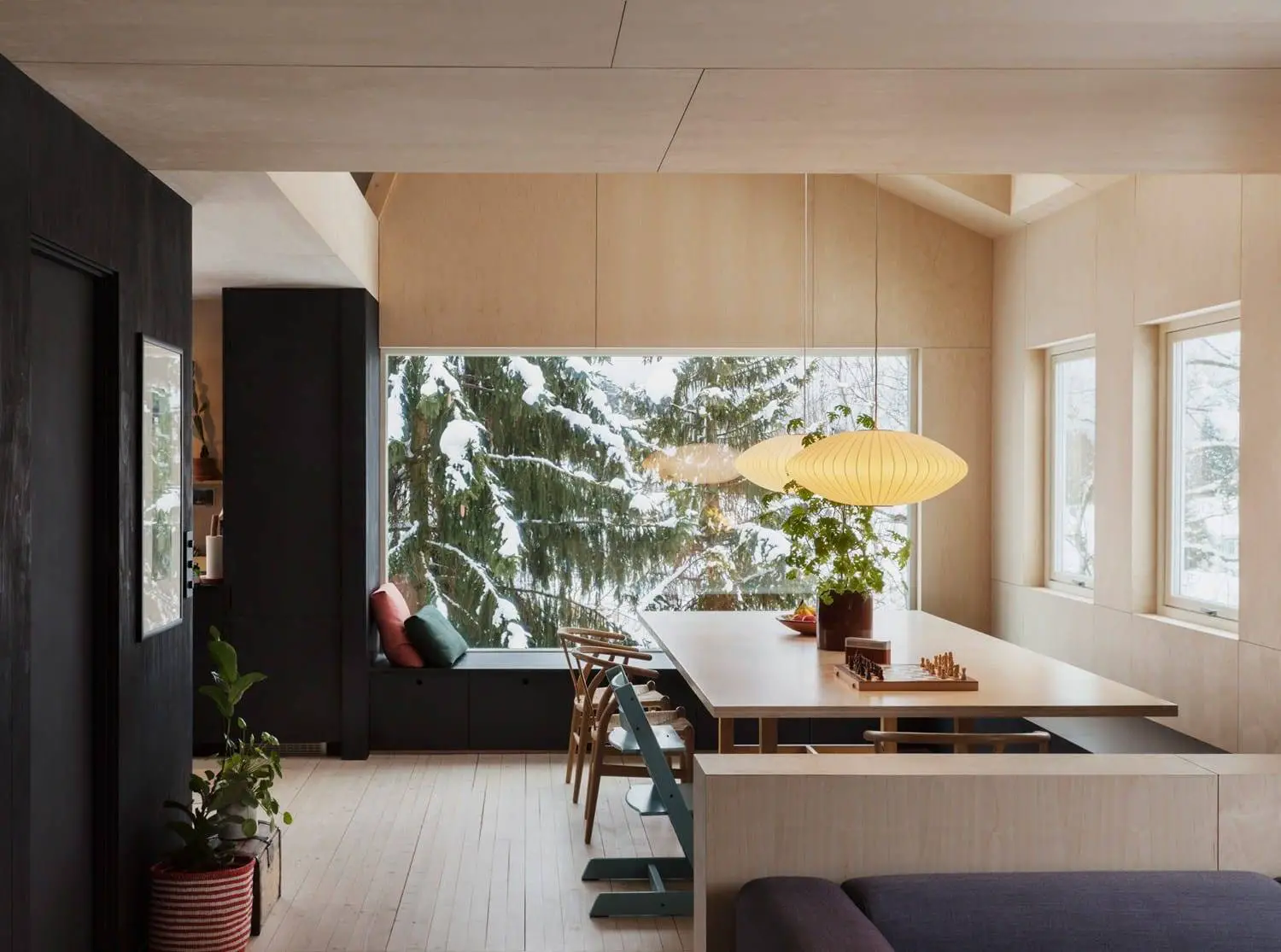 挪威冬日理想住宅 | 黑白桦木之家-1
