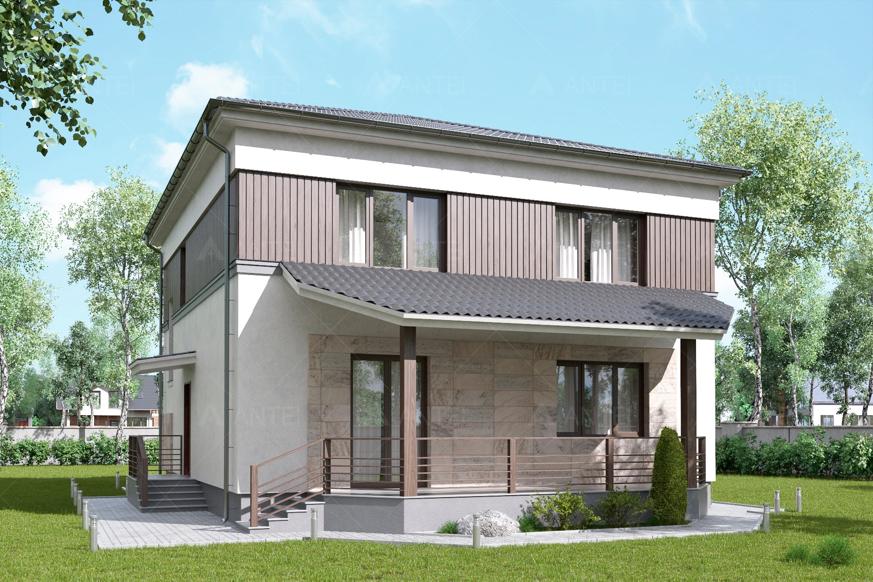 Проект двухэтажного дома «КД-33» - Antei.by-4