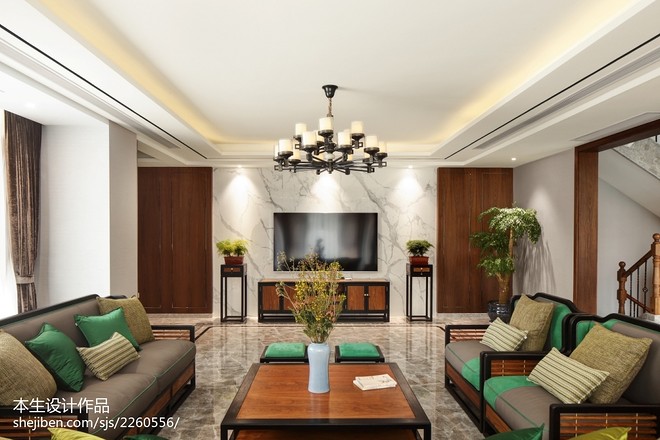 60万元别墅豪宅500平米装修案例-7