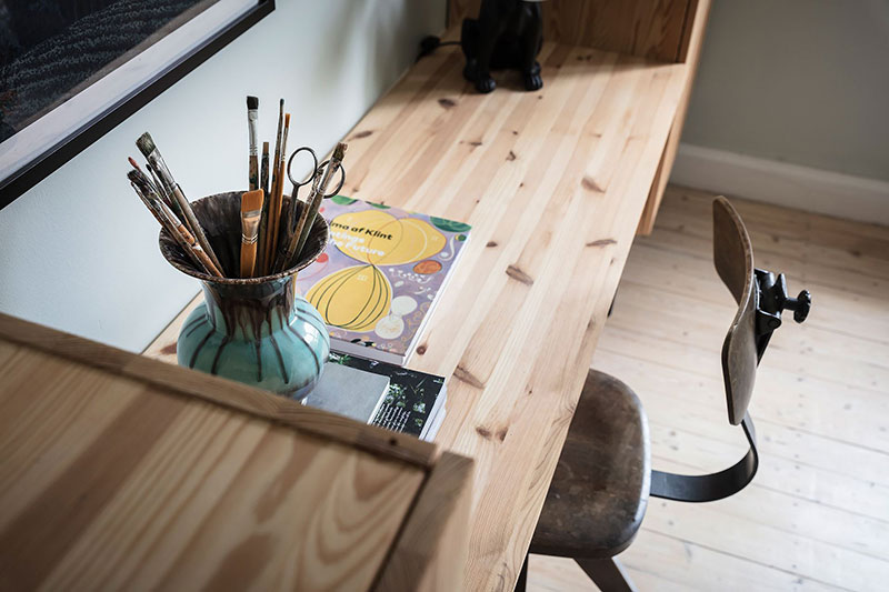 哥德堡大胆蓝色公寓，充满装饰的 65 平米空间-25